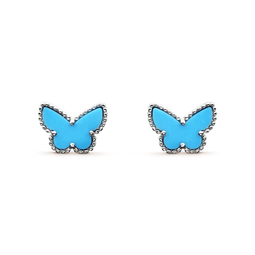 [Aurelle Style]BUTTERFLY TURQUOISE EARRINGS SILVER