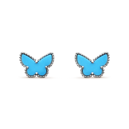 [Aurelle Style]BUTTERFLY TURQUOISE EARRINGS SILVER