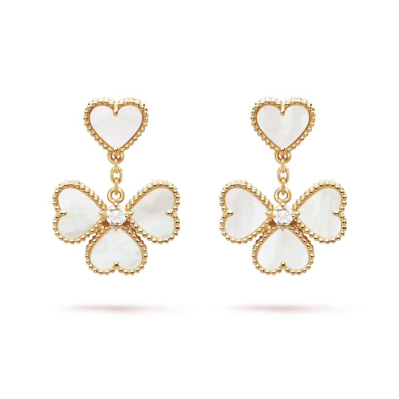 [Aurelle Style]CLOVER SWEET WHITE MOP EARRINGS