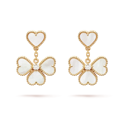 [Aurelle Style]CLOVER SWEET WHITE MOP EARRINGS