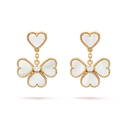 [Aurelle Style]CLOVER SWEET WHITE MOP EARRINGS