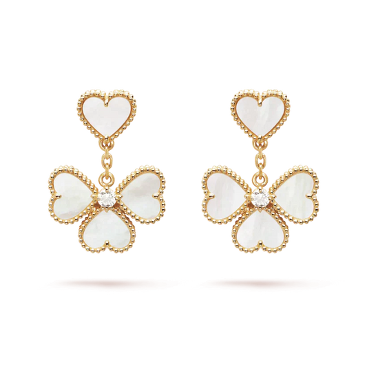 [Aurelle Style]CLOVER SWEET WHITE MOP EARRINGS