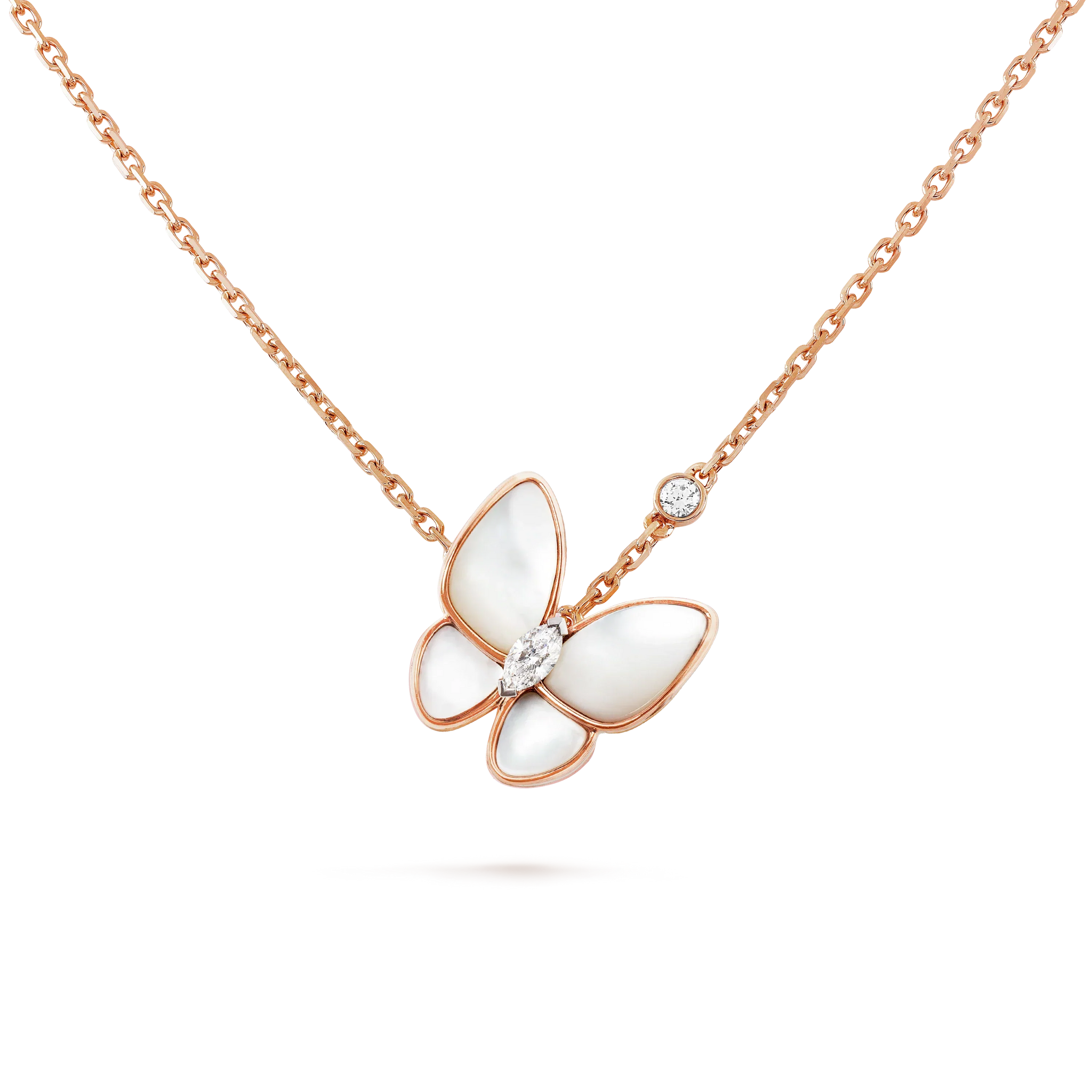 [Aurelle Style]BUTTERFLY MOP DIAMOND NECKLACE