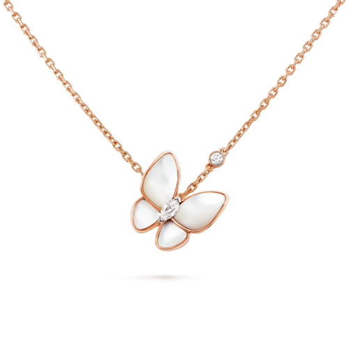 [Aurelle Style]BUTTERFLY MOP DIAMOND NECKLACE
