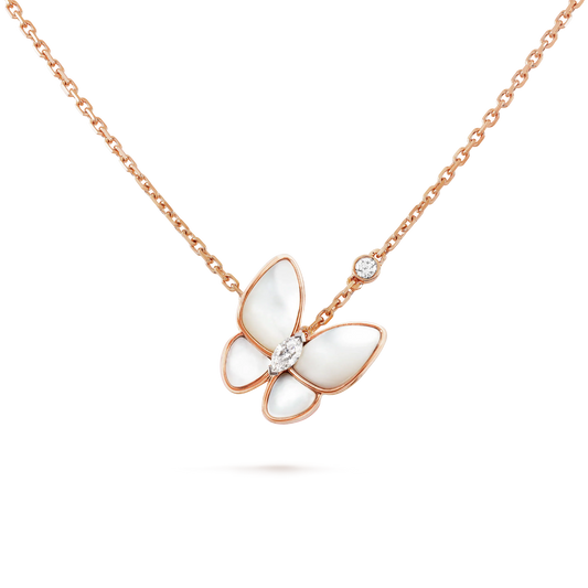 [Aurelle Style]BUTTERFLY MOP DIAMOND NECKLACE
