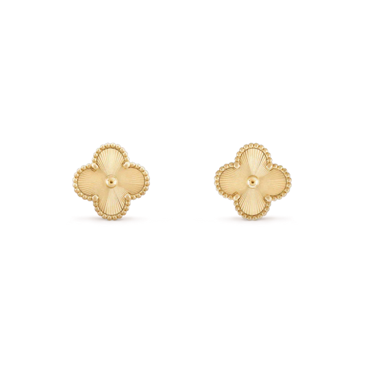 [Aurelle Style]CLOVER MINI 9.5MM LASER EARRINGS