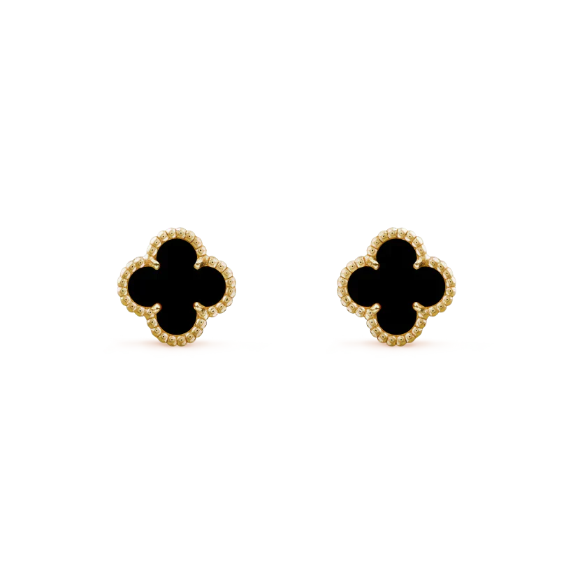 [Aurelle Style]CLOVER MINI 9.5MM BLACK MOP EARRINGS