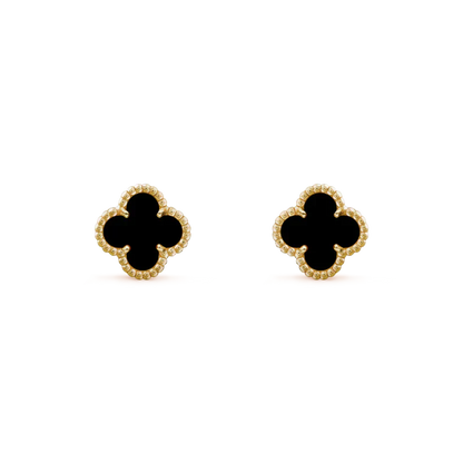 [Aurelle Style]CLOVER MINI 9.5MM BLACK MOP EARRINGS