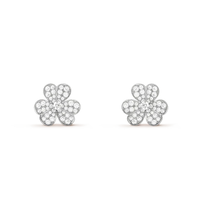 [Aurelle Style]CLOVER COMOS DIAMOND EARRINGS SILVER