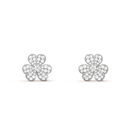 [Aurelle Style]CLOVER COMOS DIAMOND EARRINGS SILVER