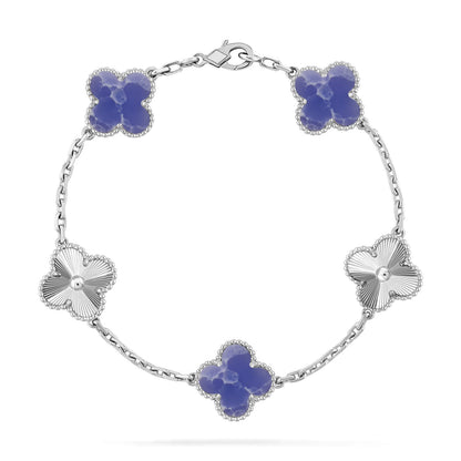 [Aurelle Style]CLOVER 5 MOTIF BLUE VEINS BRACELET COLLECTION
