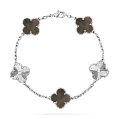[Aurelle Style] CLOVER 5 MOTIF GRAY MOP BRACELET COLLECTION