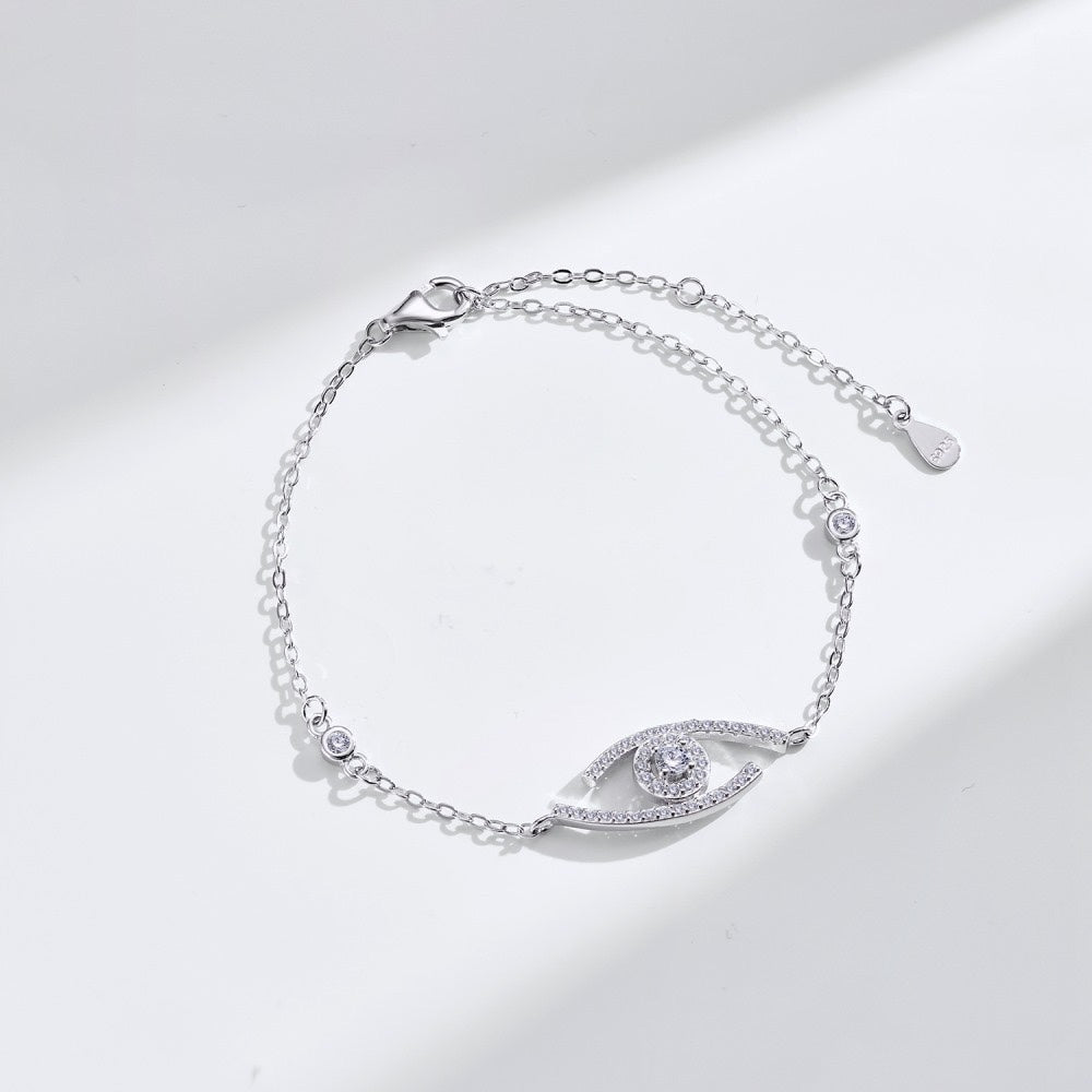 [Aurelle Style]Lucky Eye Pave-Set Diamond Bracelet