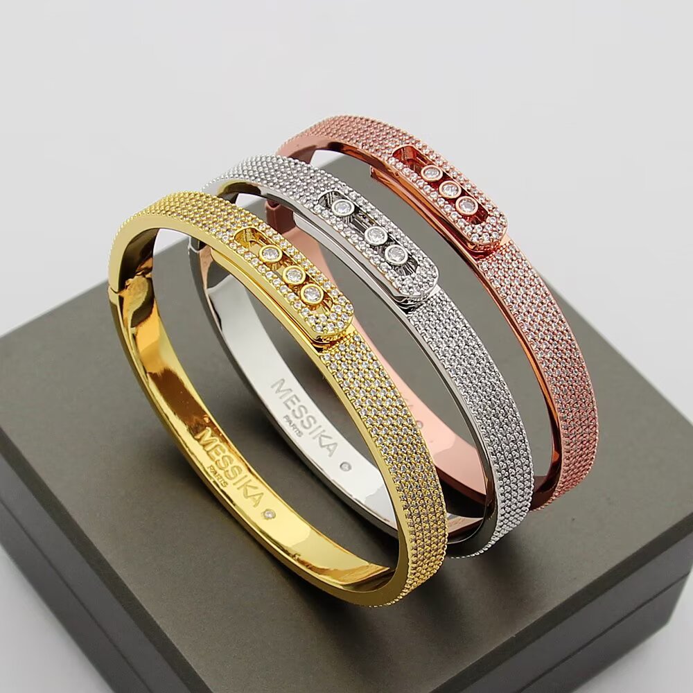 [Aurelle Style]Move Noa Full Pavé Diamond Bangle Bracelet