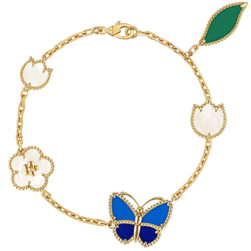[Aurelle Style]LUCKY SPRING BUTTERFLY 5 MOTIF BRACELET