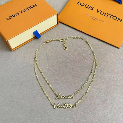 [Aurelle Style]LV Script Necklace