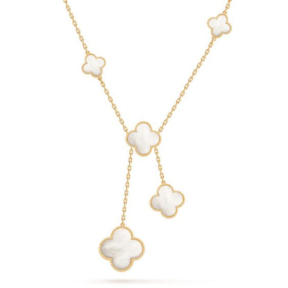 [Aurelle Style]CLOVER MOTHER OF PEARL NECKLACE 6 MOTIF