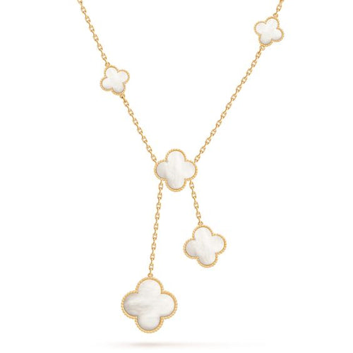 [Aurelle Style]CLOVER MOTHER OF PEARL NECKLACE 6 MOTIF