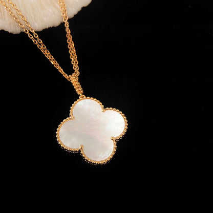 [Aurelle Style]CLOVER 25MM MOP LARGE PENDANT NECKLACE