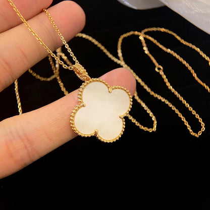 [Aurelle Style]CLOVER 25MM MOP LARGE PENDANT NECKLACE