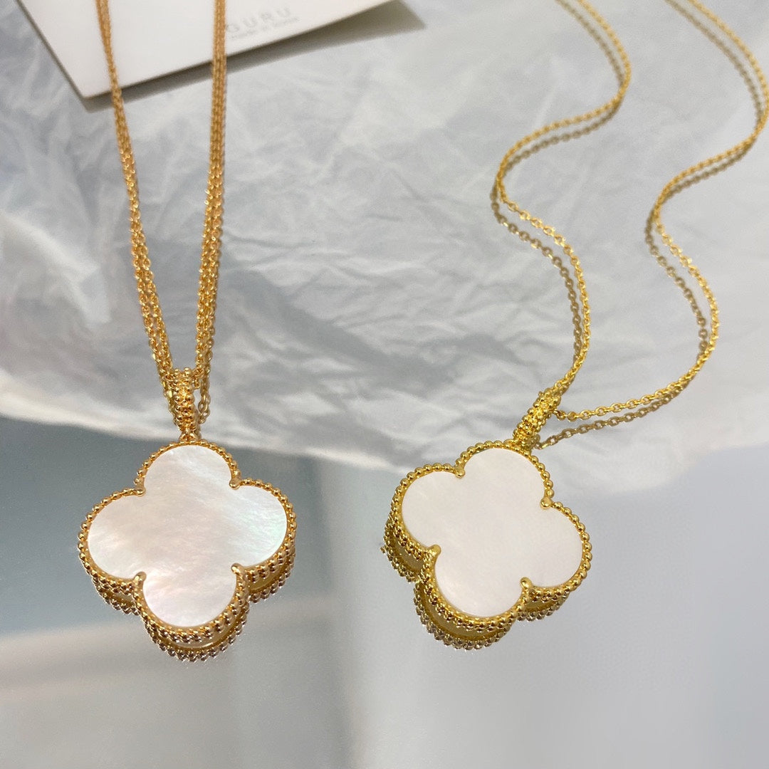 [TOP]CLOVER 25MM MOP LARGE PENDANT NECKLACE