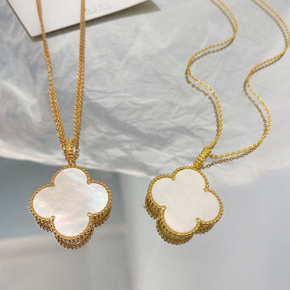 [TOP]CLOVER 25MM MOP LARGE PENDANT NECKLACE