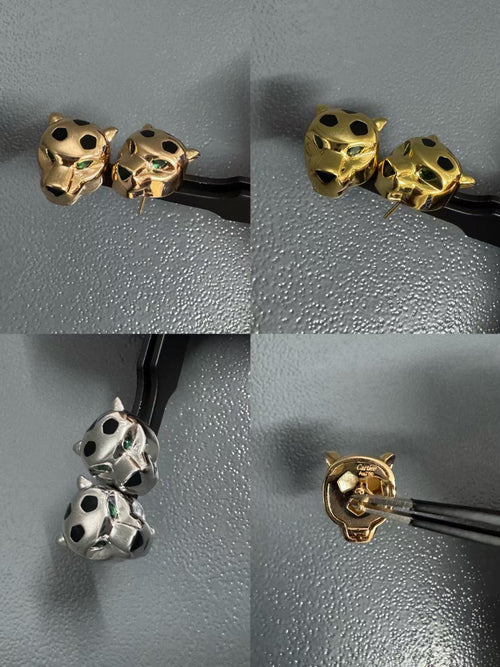 [TOP]CHRRTAH-PRINT STUD EARRINGS, THREE COLORS