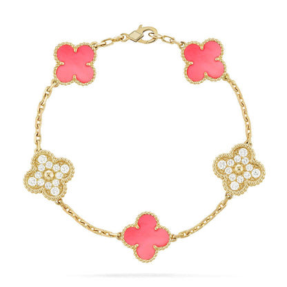 [Aurelle Style] CLOVER 5 MOTIFS  PINK MOP BRACELET COLLECTION