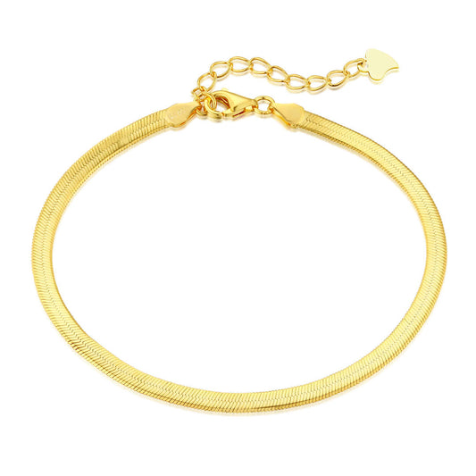 [Aurelle Style]Flat Snake Bone Chain Blade Necklace