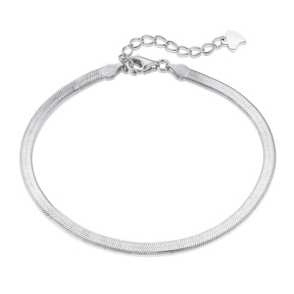 [Aurelle Style]Flat Snake Bone Chain Blade Necklace