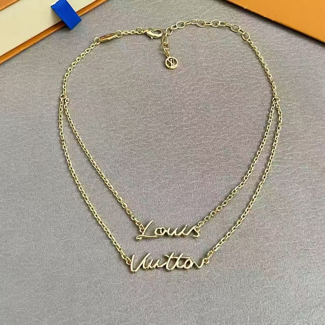 [Aurelle Style]LV Script Necklace