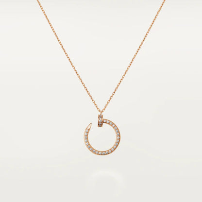[Aurelle Style]JUSTE NECKLACE PINK GOLD DIAMONDS