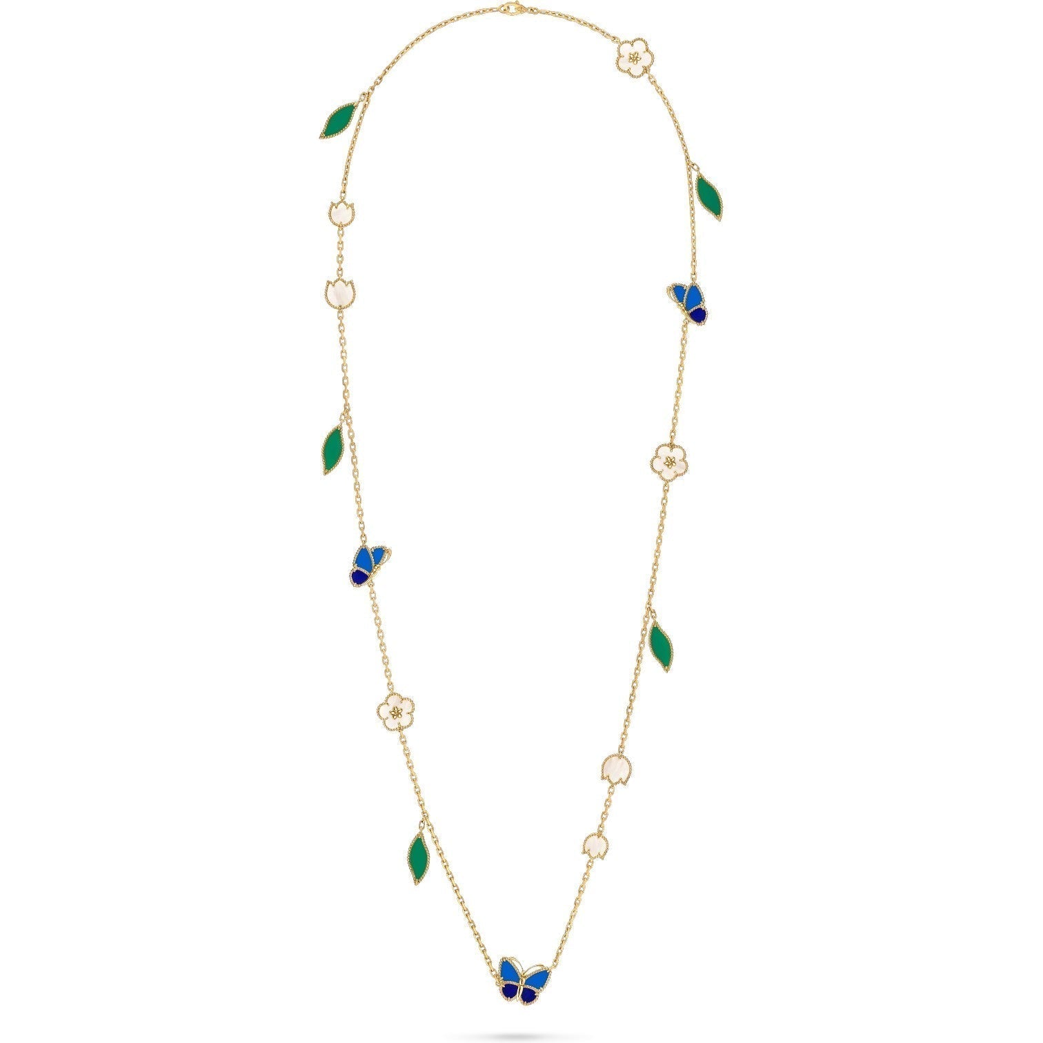[Aurelle Style]LUCKY SPRING BUTTERFLY 15 FLOWER NECKLACE