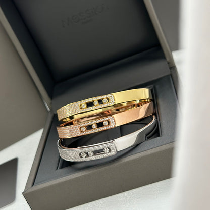 [Aurelle Style]Move Noa Rose Gold Pavé Diamond Bangle Bracelet