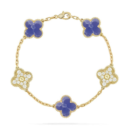 [Aurelle Style]CLOVER 5 MOTIF BLUE VEINS BRACELET COLLECTION