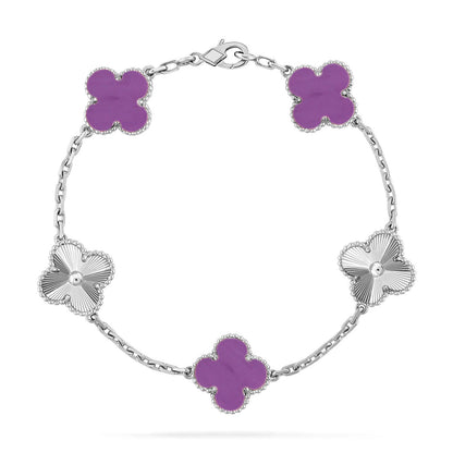 [Aurelle Style] CLOVER 5 MOTIF VIOLET BRACELET COLLECTION