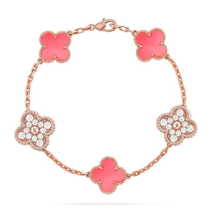 [Aurelle Style] CLOVER 5 MOTIFS  PINK MOP BRACELET COLLECTION