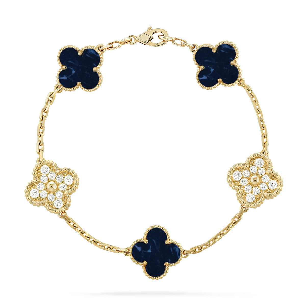 [Aurelle Style]CLOVER 5 MOTIF PIETERSITE BRACELET COLLECTION
