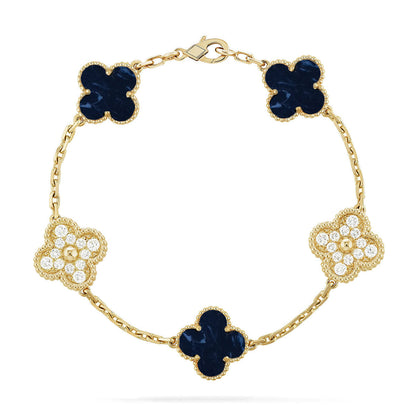 [Aurelle Style]CLOVER 5 MOTIF PIETERSITE BRACELET COLLECTION