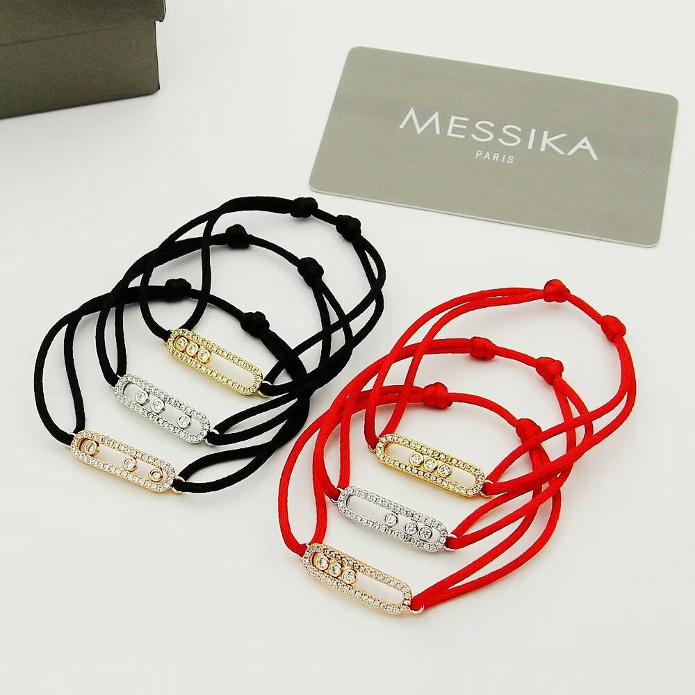 [Aurelle Style]Messika Care(s) pink cord pavé bracelet