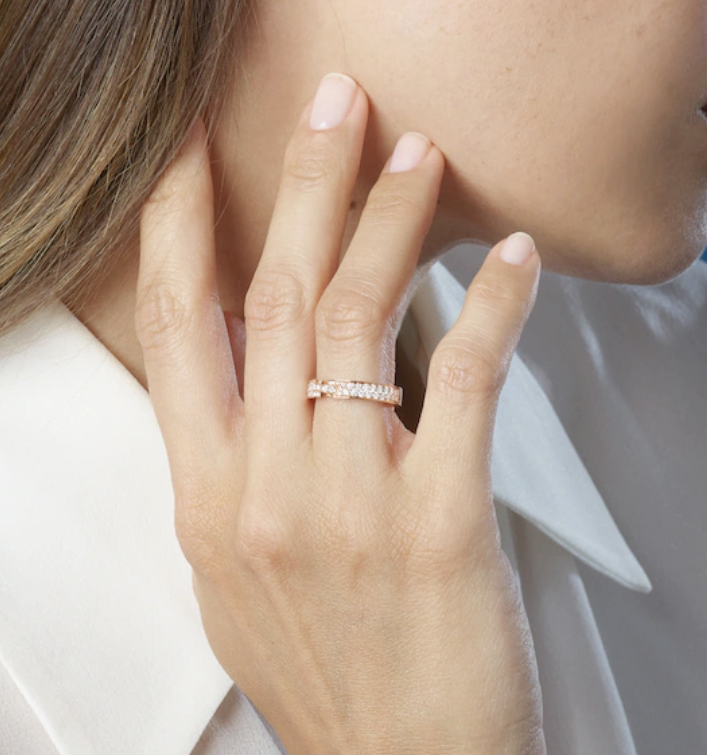 [Aurelle Style]ALLIANCE LIENS VIDENCE PAVED DIAMOND 4MM RING