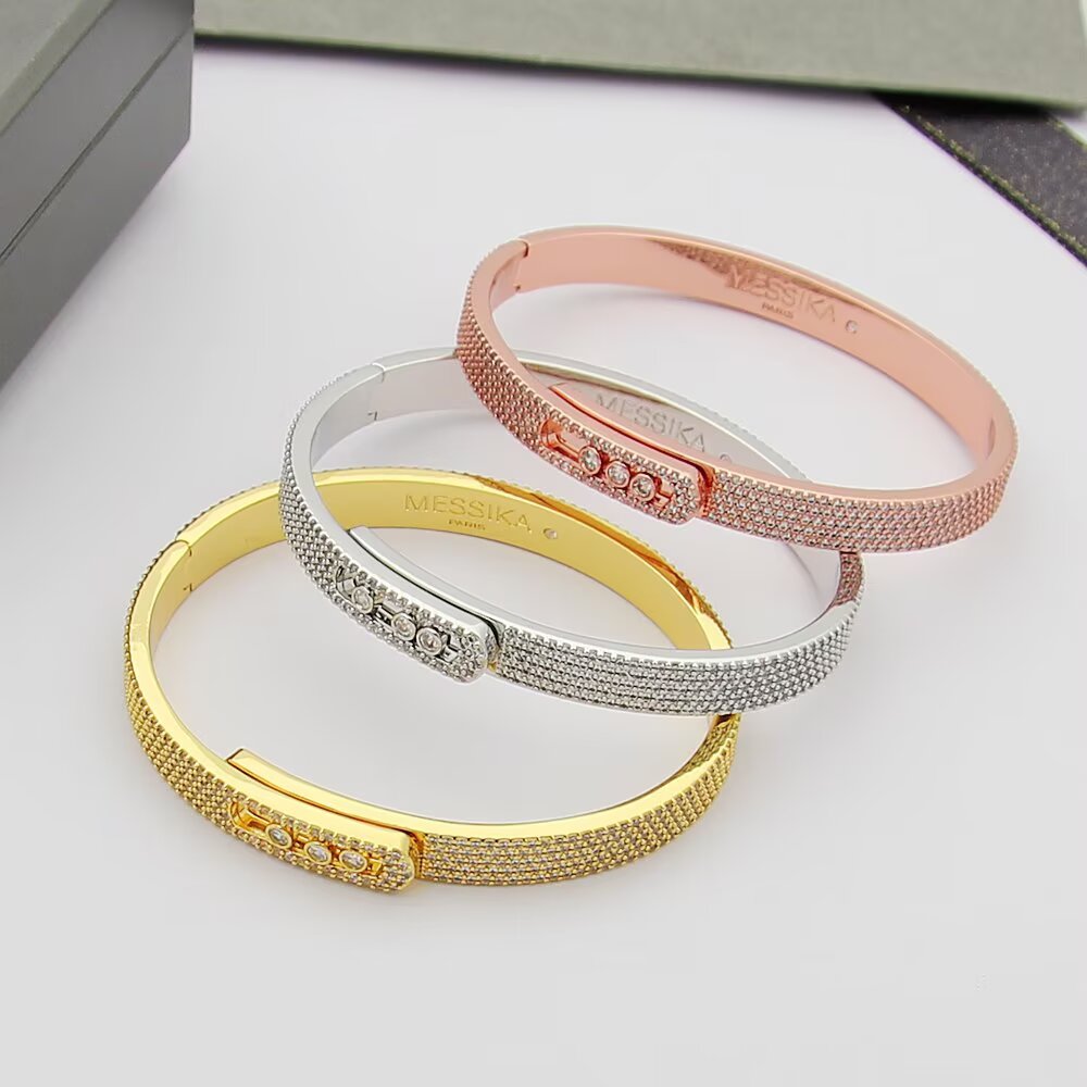 [Aurelle Style]Move Noa Full Pavé Diamond Bangle Bracelet
