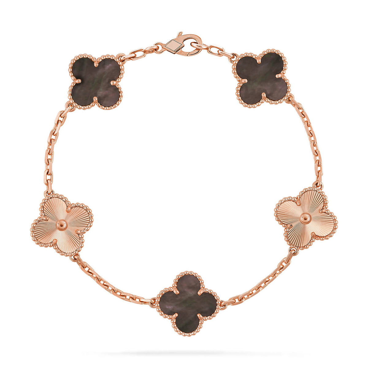 [Aurelle Style] CLOVER 5 MOTIF GRAY MOP BRACELET COLLECTION