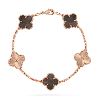 [Aurelle Style] CLOVER 5 MOTIF GRAY MOP BRACELET COLLECTION