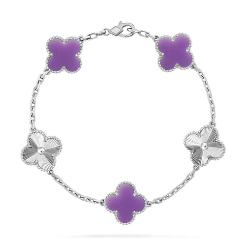 [TOP]CLOVER 5 MOTIF LIGHT PURPLE BRACELET COLLECTION
