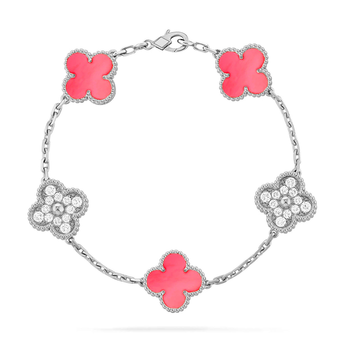 [Aurelle Style] CLOVER 5 MOTIFS  PINK MOP BRACELET COLLECTION