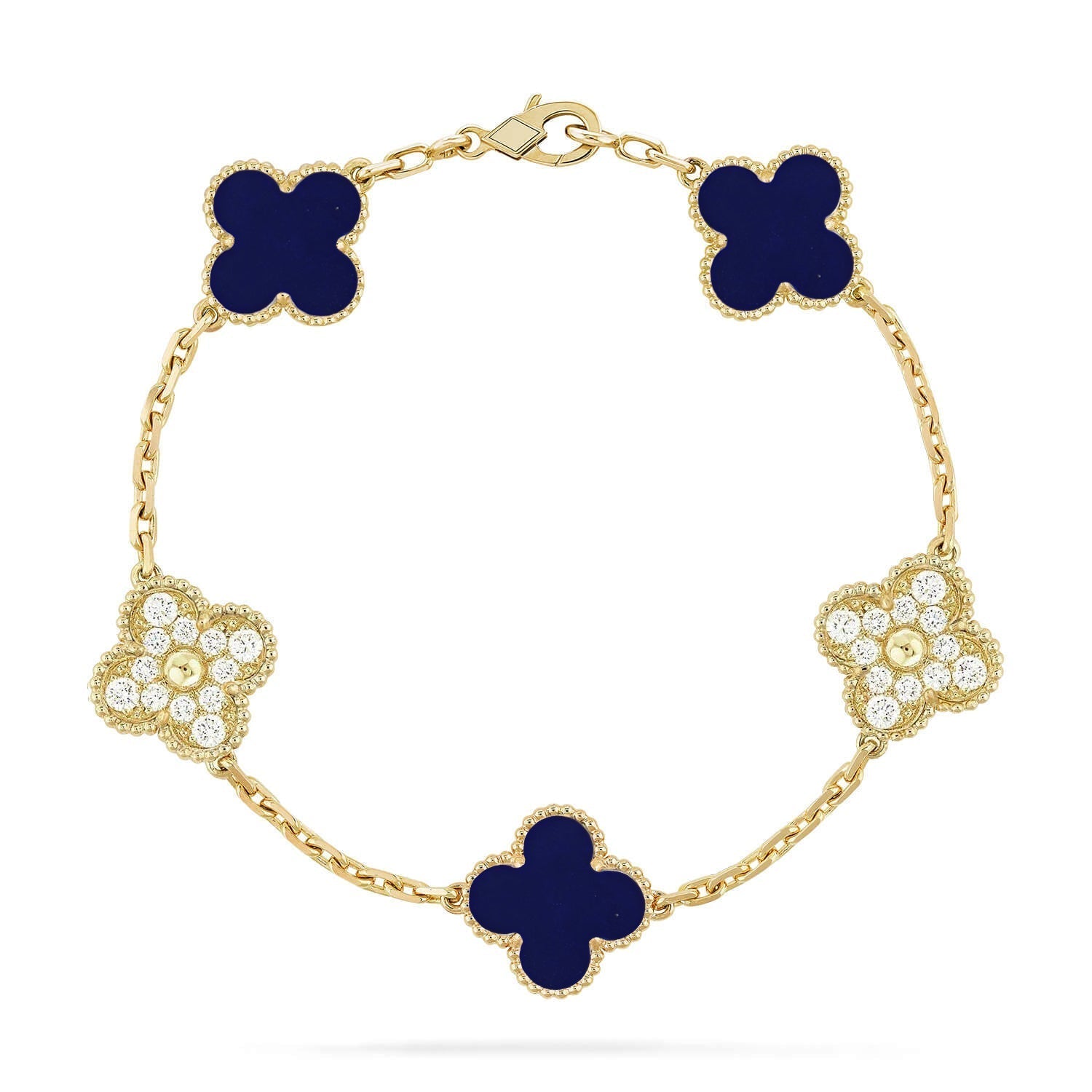 [Aurelle Style]CLOVER 5 MOTIF LAPIS LAZULI BRACELET COLLECTION