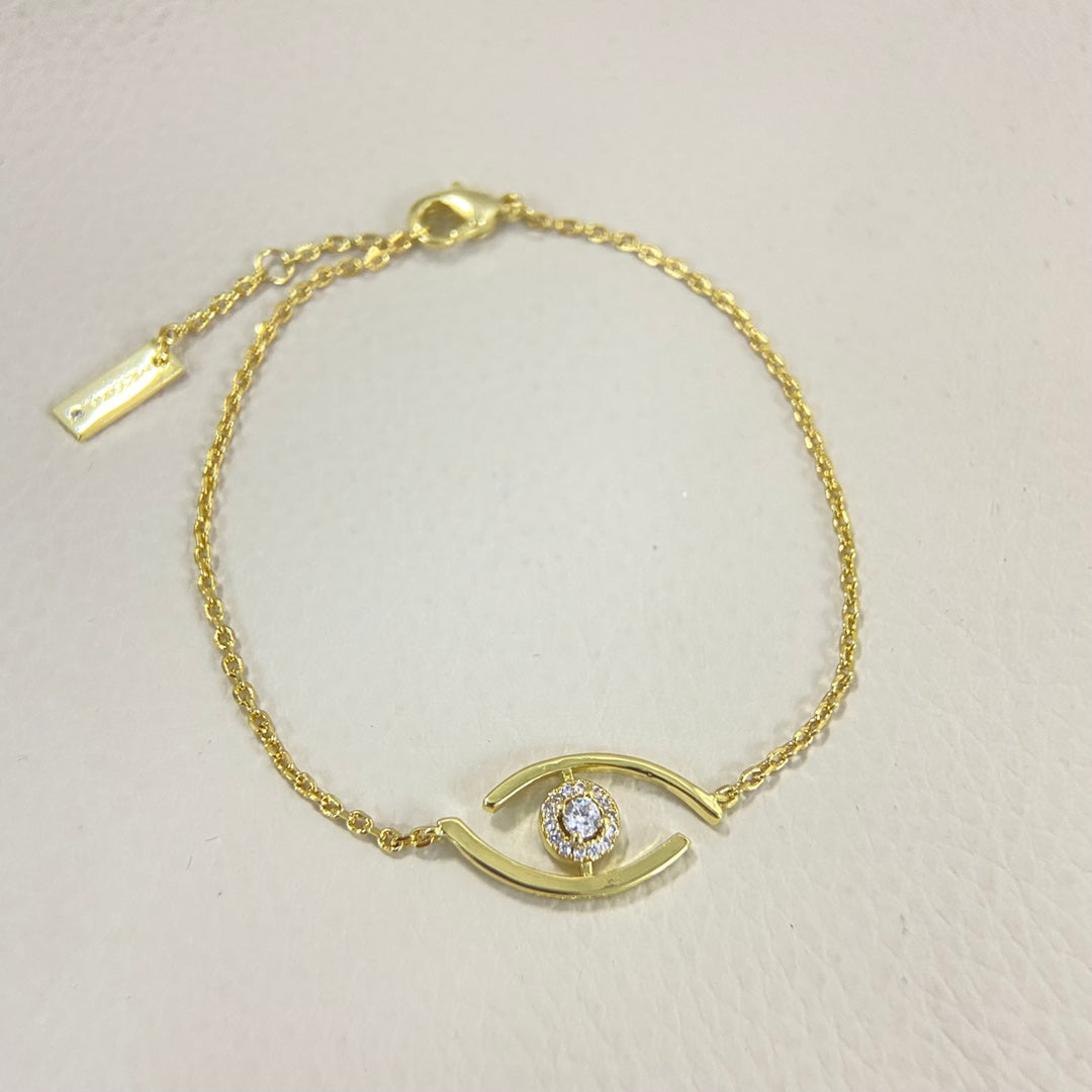 [Aurelle Style]Lucky Eye Pave-Set Diamond Bracelet
