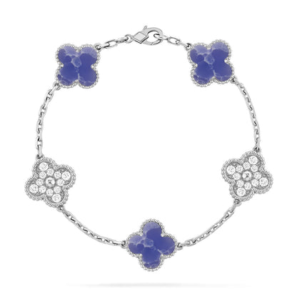 [Aurelle Style]CLOVER 5 MOTIF BLUE VEINS BRACELET COLLECTION