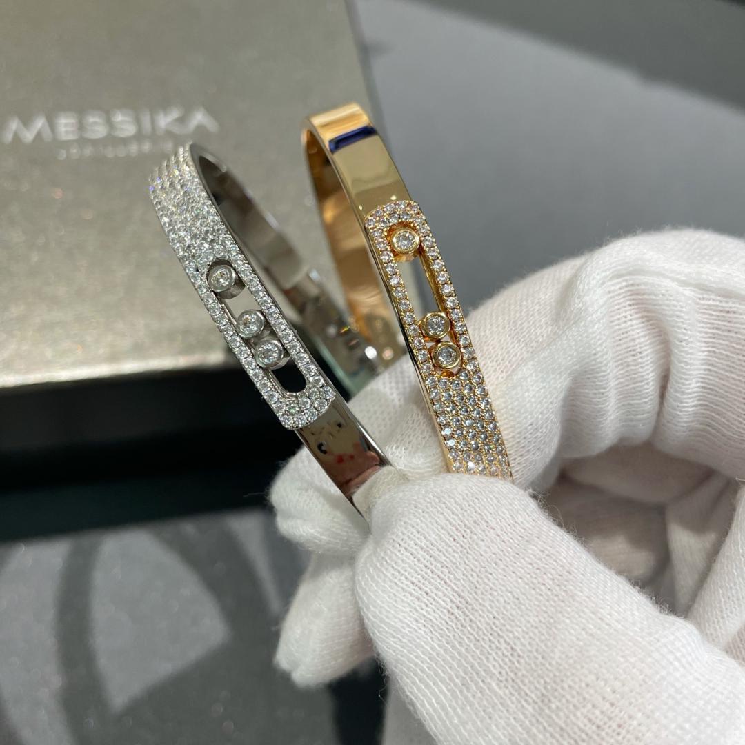 [Aurelle Style]Move Noa Rose Gold Pavé Diamond Bangle Bracelet